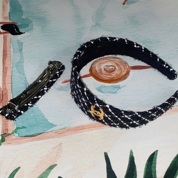 2pc Stylish Black ✨ Headband & Hair Clip Set - Picture 4 of 7